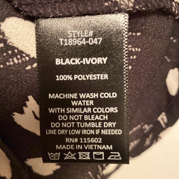 Lush Black and Ivory Sheer Button Down Blouse…size S - Picture 5 of 5